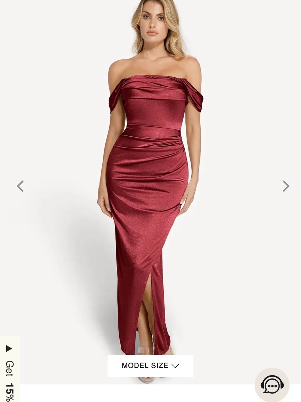 popilush   Shapewear Off Shoulder Shine Sculpting Maxi Dress NWT